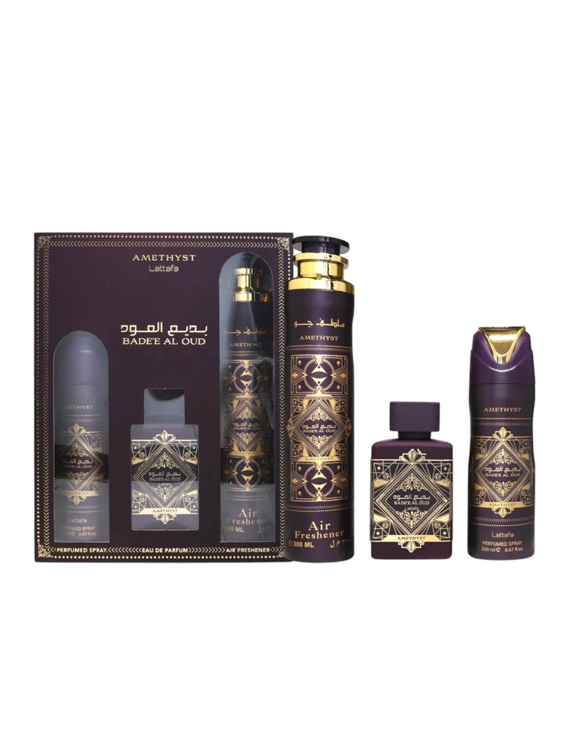 BADE'E AL OUD AMETHYST 3PCS GIFT SET